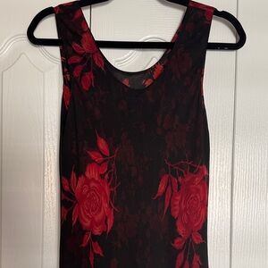 Reversible Dress with Red rose Design 🥀